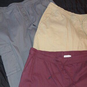 Jogger Style Cargo Tapered Fit Pants Bundle!!! (3Pair)